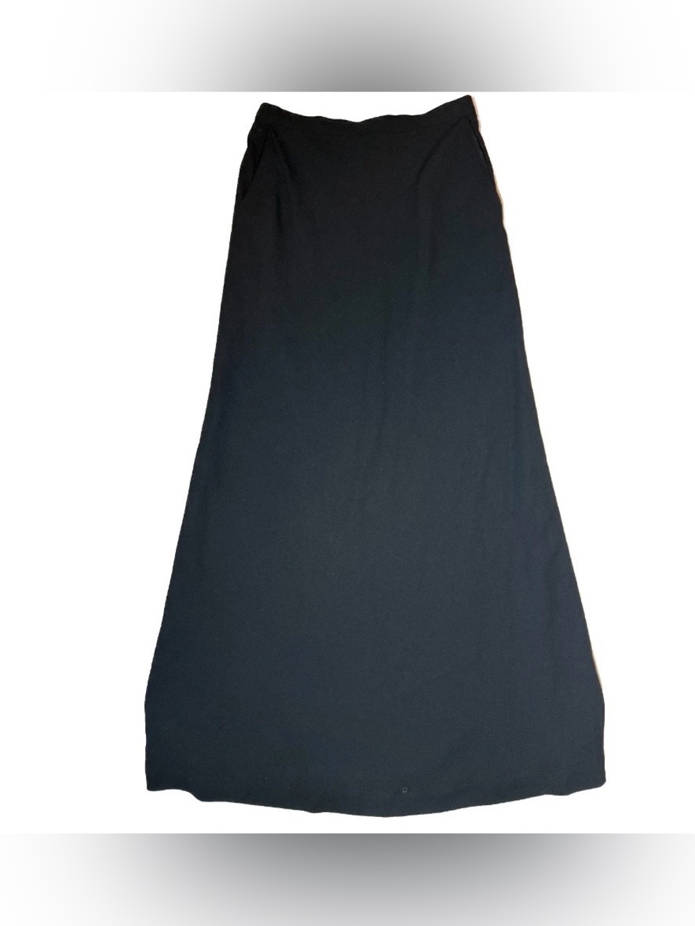 Vintage Lauren Ralph Lauren Black Maxi Skirt Size 6 Minimalist Long Skirt